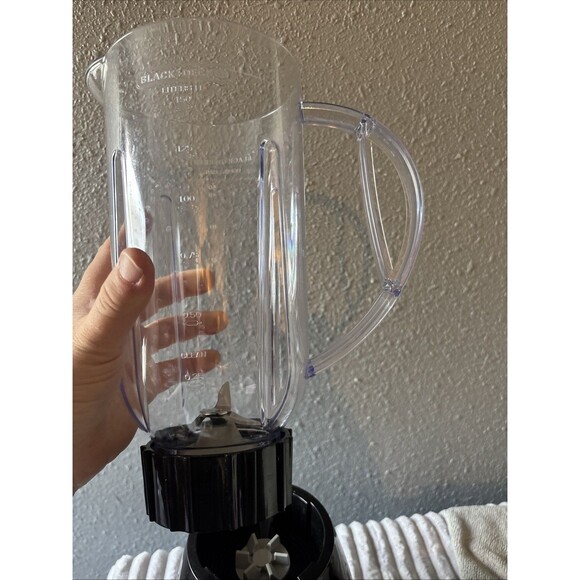 BLACK+DECKER 10-Speed Countertop Blender BL2010BP 6-Cup Plastic Jar Works! - Picture 13 of 15